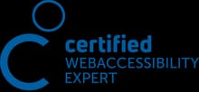 Certification logo: Certified WebAccessibility Expert, incite.